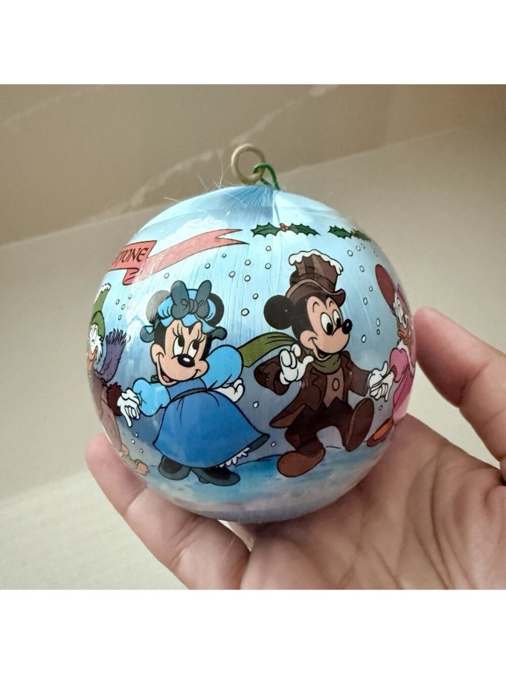 Vintage Disney “A Christmas Carol” Ornament God Bless Us Everyone Satin Finish